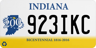 IN license plate 923IKC