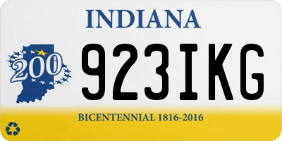 IN license plate 923IKG