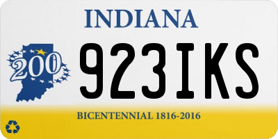IN license plate 923IKS