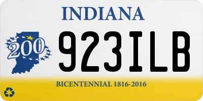 IN license plate 923ILB