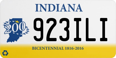 IN license plate 923ILI