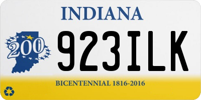 IN license plate 923ILK