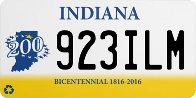 IN license plate 923ILM