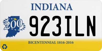 IN license plate 923ILN