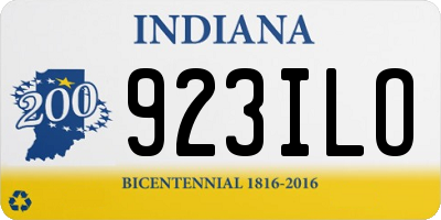 IN license plate 923ILO
