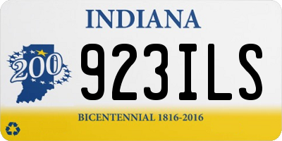 IN license plate 923ILS