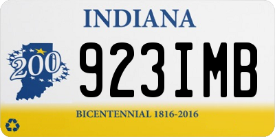 IN license plate 923IMB