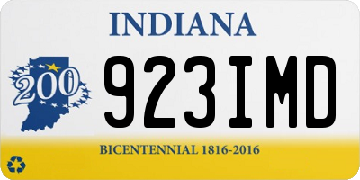IN license plate 923IMD
