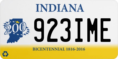 IN license plate 923IME