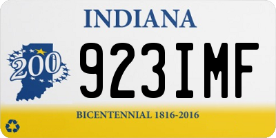 IN license plate 923IMF