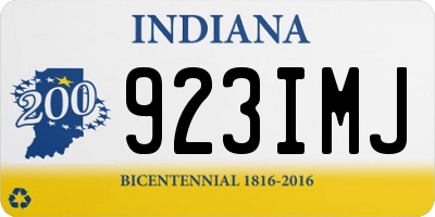 IN license plate 923IMJ
