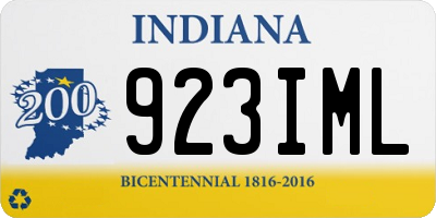 IN license plate 923IML