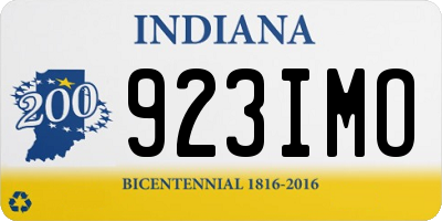 IN license plate 923IMO