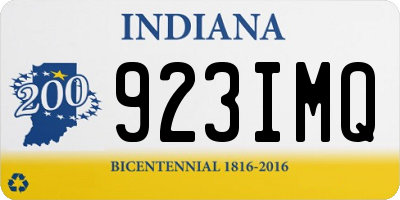 IN license plate 923IMQ
