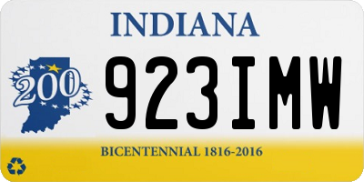 IN license plate 923IMW