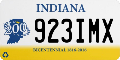 IN license plate 923IMX