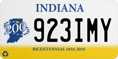 IN license plate 923IMY