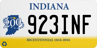 IN license plate 923INF