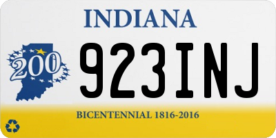 IN license plate 923INJ