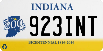 IN license plate 923INT