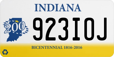 IN license plate 923IOJ