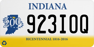 IN license plate 923IOQ