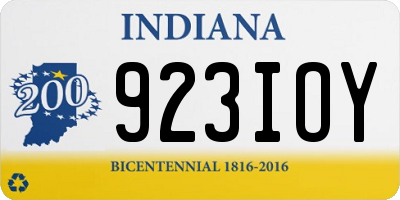 IN license plate 923IOY