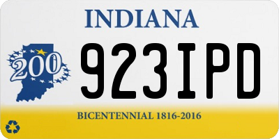 IN license plate 923IPD