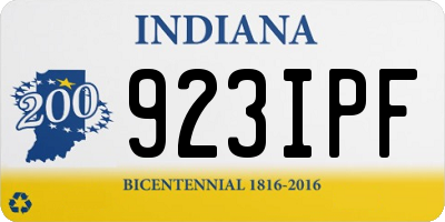 IN license plate 923IPF