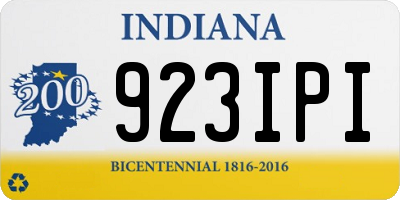 IN license plate 923IPI