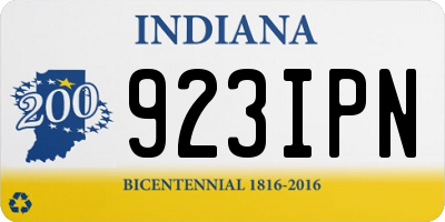 IN license plate 923IPN
