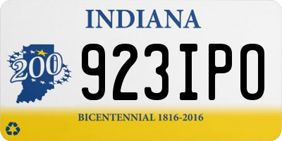 IN license plate 923IPO