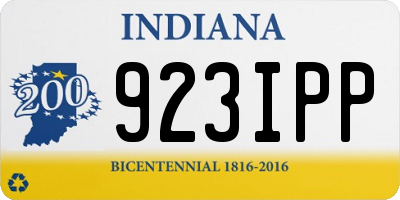 IN license plate 923IPP