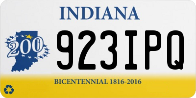 IN license plate 923IPQ