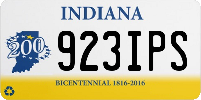 IN license plate 923IPS