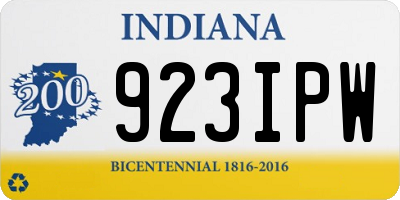 IN license plate 923IPW