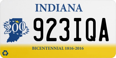 IN license plate 923IQA
