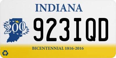 IN license plate 923IQD