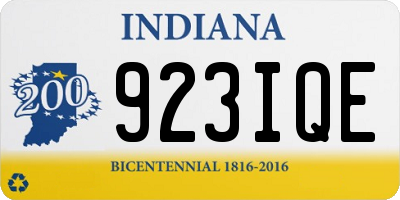IN license plate 923IQE