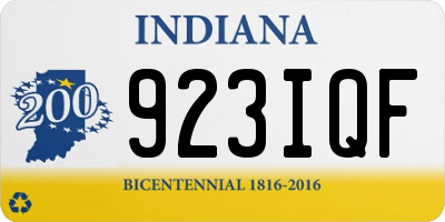 IN license plate 923IQF