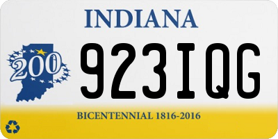 IN license plate 923IQG