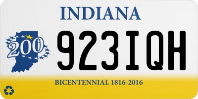IN license plate 923IQH