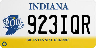 IN license plate 923IQR