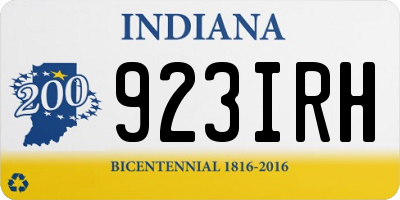 IN license plate 923IRH