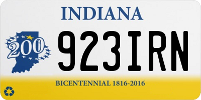 IN license plate 923IRN
