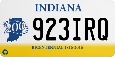 IN license plate 923IRQ