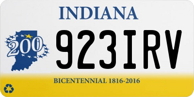 IN license plate 923IRV