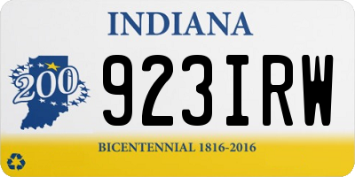 IN license plate 923IRW
