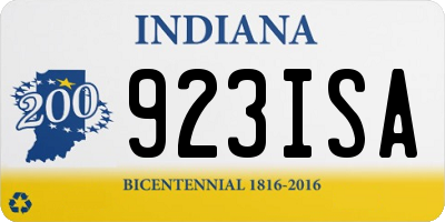 IN license plate 923ISA