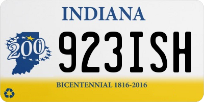 IN license plate 923ISH